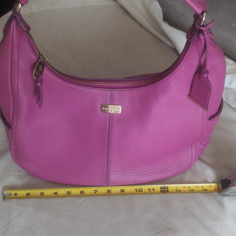 🍇 Cole Haan Hobo Bag LEATHER Purse Shoulder - Picture 12 of 14
